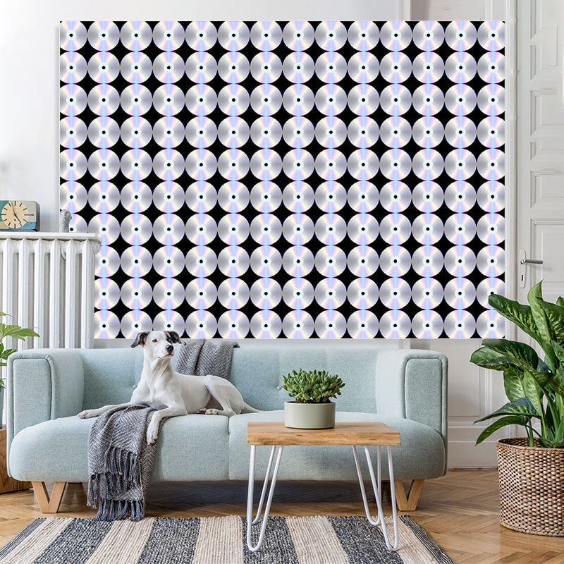 Lofaris Dazzling Cd Backdrop for Dance Party Birthday