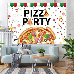 Lofaris Delicious Tomato Pepper Backdrop For Pizza Party