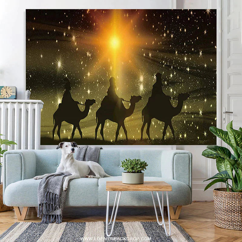 Lofaris Desert Camel Starlight Holy Baby Shower Banner