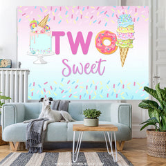 Lofaris Dessert Cake Ice Cream Candyland Two Sweet Backdrop