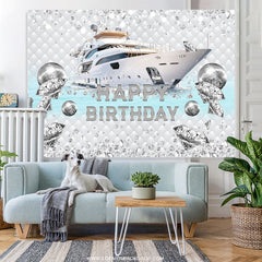 Lofaris Diamond Ship Theme Grand Happy Birthday Backdrop