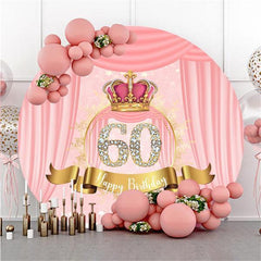 Hot Air Balloon And Rainbow Round Baby Shower For Girl