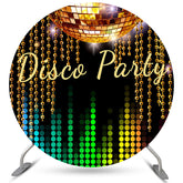 Lofaris Disco Party Happy Birthday Circle Backdrop For Adults