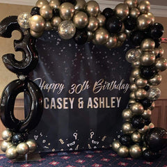 Lofaris DIY Gold And Black Garland Balloons Kits For Birthday | Party Decorations