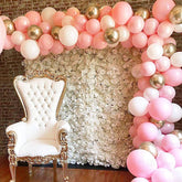 Lofaris DIY Pink 117 Pack Balloon Arch Kit | Garland Party Decorations - Gold | White