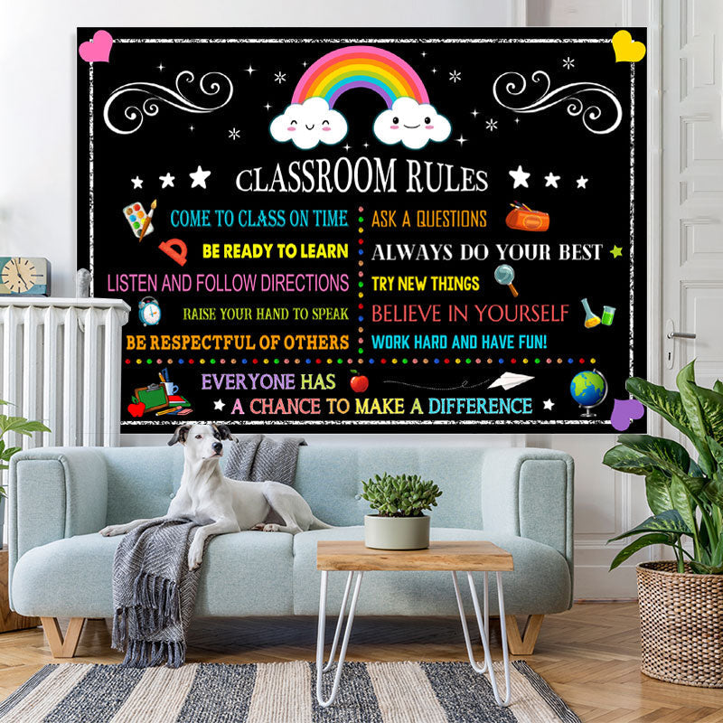 Lofaris Dream Big Educational Back to School Backdrop for Photo