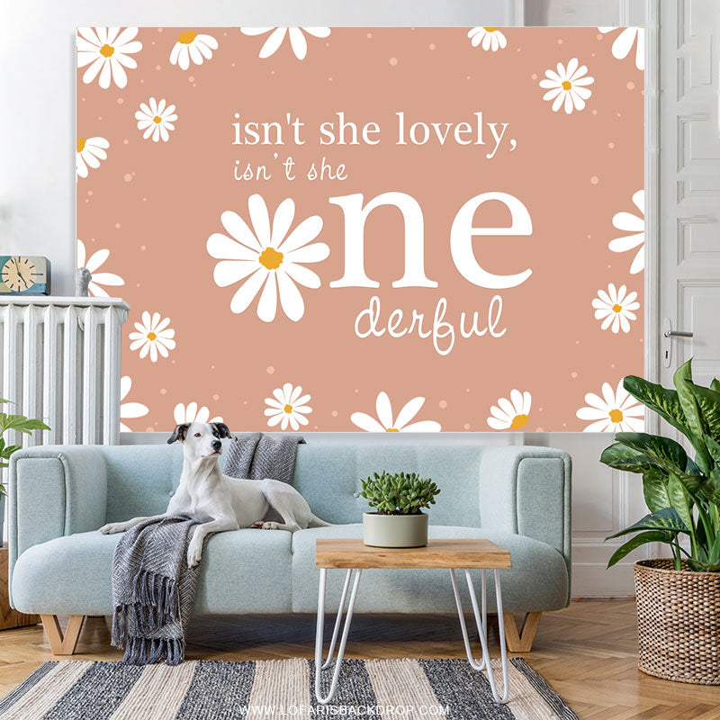 Lofaris Elegant Fallen Flowers Happy 1St Birthday Backdrop