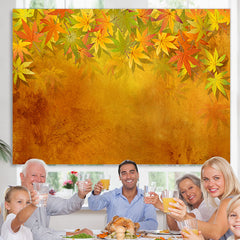 Lofaris Fall Yellow Leaves Painting Photo Backdrop for Autumn
