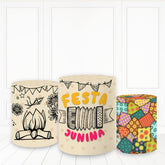 Lofaris Festa Junina Plinth Cover Happy Holiday Cake Table