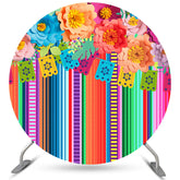 Lofaris Fiesta Carnival Colorful Holiday Party Round Backdrop