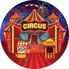 Lofaris Fiesta Circus Themed Happy Birthday Round Backdrop Kit