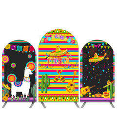 Lofaris Fiesta Theme Color Flags Arch Backdrop Kit Banner