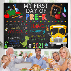 Lofaris First Day of Pre-Kindergarten Photo Backdrop for Boys