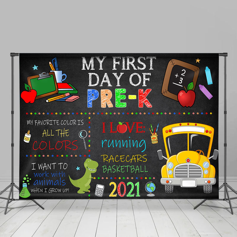Lofaris First Day of Pre-Kindergarten Photo Backdrop for Boys