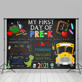 Lofaris First Day of Pre-Kindergarten Photo Backdrop for Boys