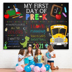 Lofaris First Day of Pre-Kindergarten Photo Backdrop for Boys