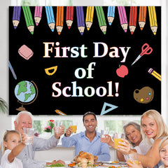 Lofaris First Day of School Blackboard Back to Backdrop