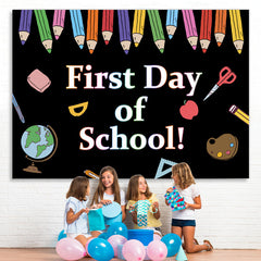 Lofaris First Day of School Blackboard Back to Backdrop