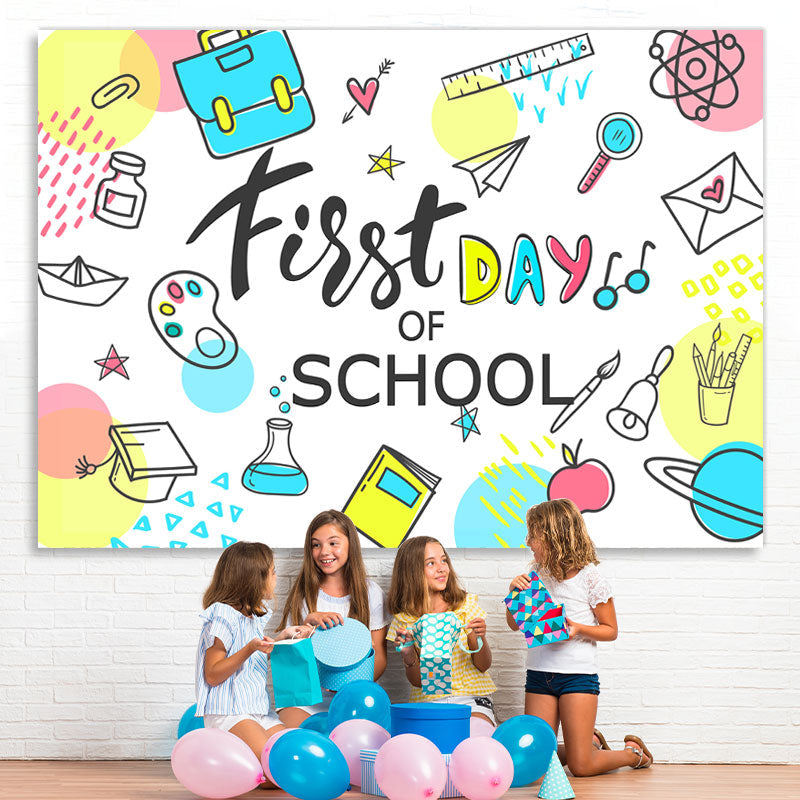 Lofaris First Day of School Classroom Kids Photoshoot Backdrop