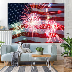 Lofaris Flag Of The US Bright Happy Birthday Party Backdrop
