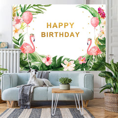Lofaris Flamingo Birthday Hawaiian Photo Photoshoot backdrops