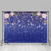 Lofaris Floral And Glitter Bokeh Sweet Wedding Backdrop