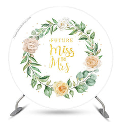 Lofaris Floral Boho Circle Bridal Shower Backdrop Cover