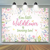 Lofaris Floral Butterfly Pink Spring Happy 2Nd Birthday Backdrop