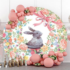 Round Its A Boy Bear Love Baby Shower Backdrop For Party