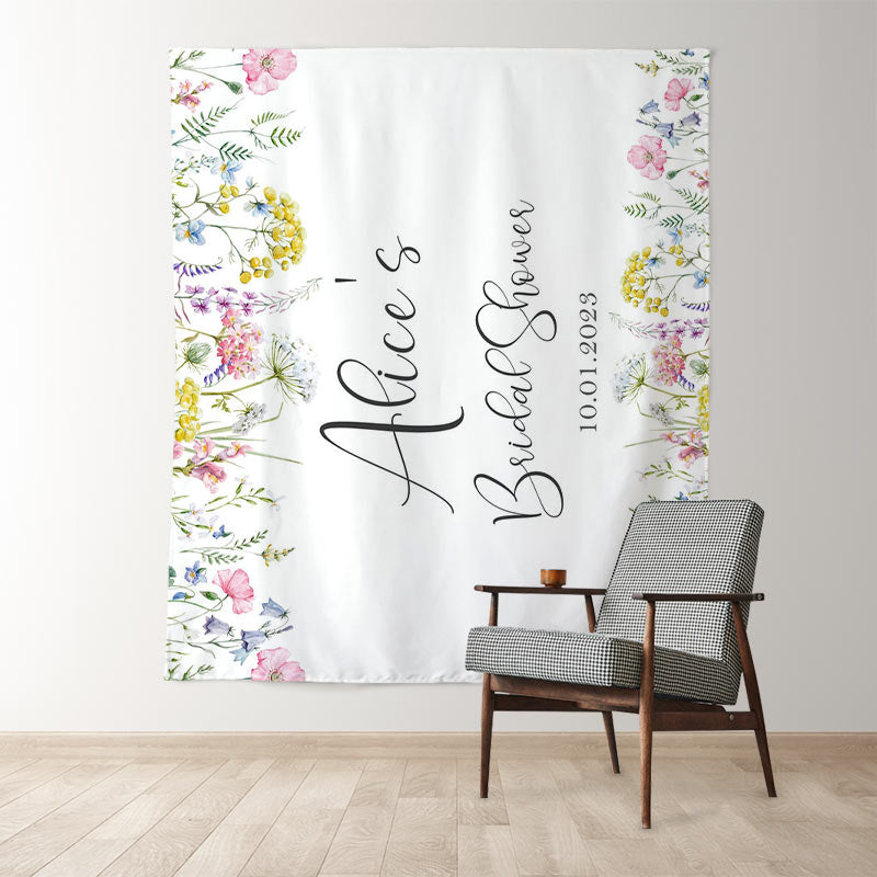 Lofaris Floral Lovely Butterfly Theme Bridal Shower Backdrop For Wedding