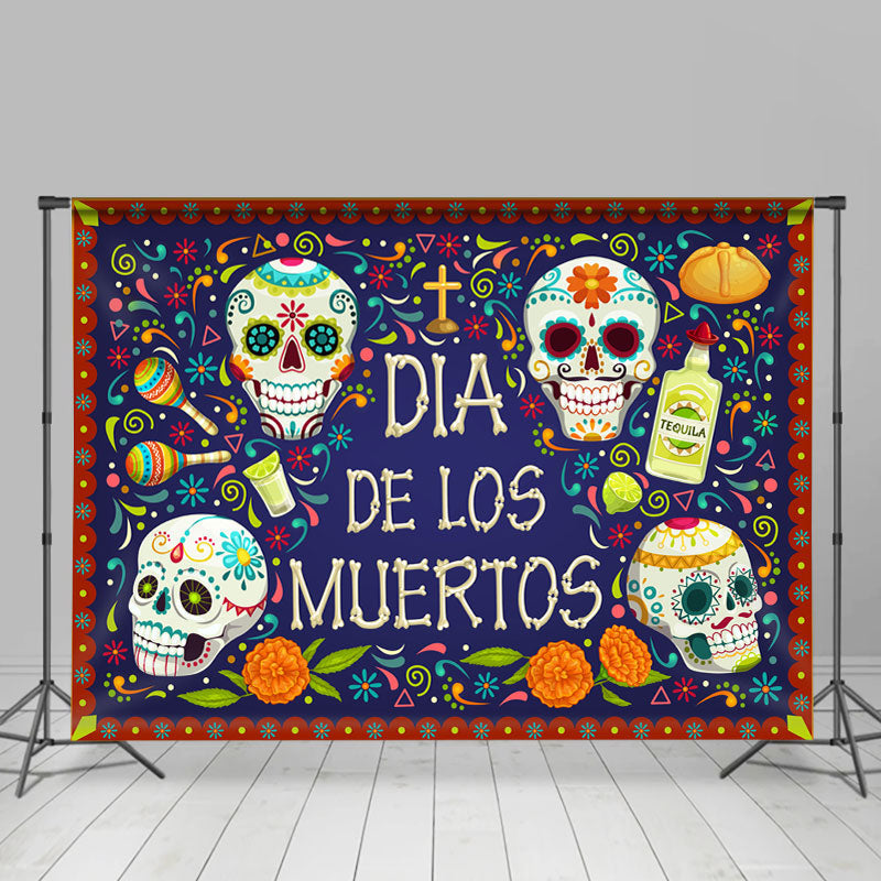 Lofaris Floral Mexican Fiesta Backdrop For Customs