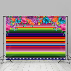 Lofaris Floral Mexican Fiesta Theme Backdrop For Party