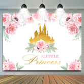 Lofaris Floral Pink Litter Princess Birthday Party Backdrop for Photo