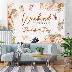 Lofaris Floral Weekend Itinerary Bachelor Party Backdrop