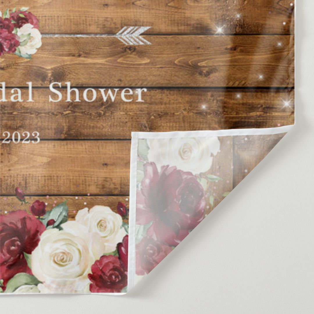 Lofaris Floral With Brown Wood Backdrops For Bridal Shower