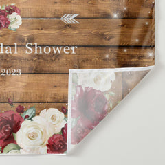 Lofaris Floral With Brown Wood Backdrops For Bridal Shower