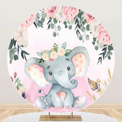 Mermaid Coral Round Happy Birthday Backdrop For Girl