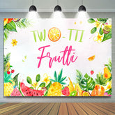 Lofaris Flower Fruits Green Leaves Happy Birthday Backdrop