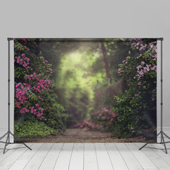 Lofaris Foggy Floral Forest Easter Backdrop For Photography