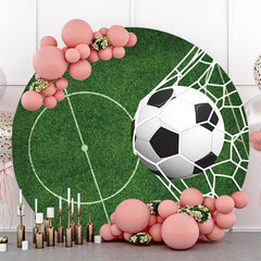 Lofaris Football And Green Field Custon Round Backdrop For Boy