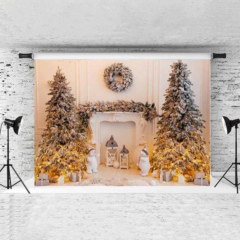 Lofaris Four Piece Christmas Tree Glitter Backdrop