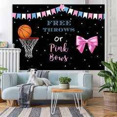 Lofaris Throws and Pink Bows Baby Shower Party Backdrop