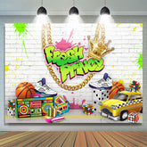 Lofaris Fresh Prince Graffiti Wall Happy Birthday Backdorp