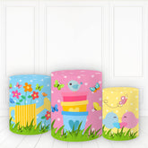 Lofaris Garden Theme Plinth Cover Bird And Butterfly Cake Table