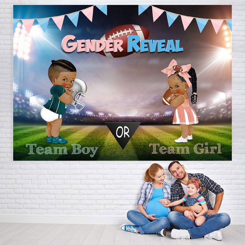 Lofaris Gendar Reveal Football Party Backdrop for Baby Shower