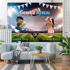 Lofaris Gendar Reveal Football Party Backdrop for Baby Shower