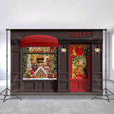 Lofaris Gingerbread Christmas Decor Door Photo Backdrops