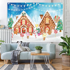 Lofaris Gingerbread House Candyland Xmas Baby Shower Banner