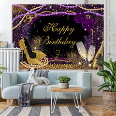 Lofaris Glitter And Gorgeous Happy Birthday Backdrop For Woman