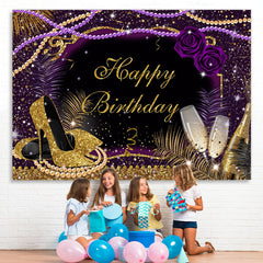 Lofaris Glitter And Gorgeous Happy Birthday Backdrop For Woman